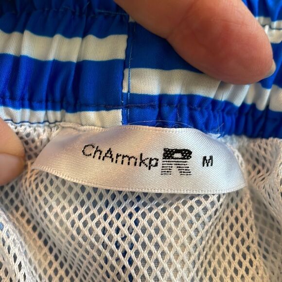 ChArmkpR blue & white striped swim trunks - Picture 6 of 8